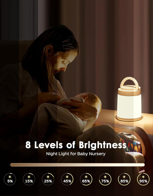 Light,10 Colors+8 Dimmable Room,1800mAh One Fire Night Light for Kids Night Baby Night Lights for Nursery