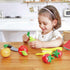 Hape Wooden Healthy Cutting Play Fruits with Play Knife | Pretend Play Kitchen Toys for Toddlers Age 3Y+