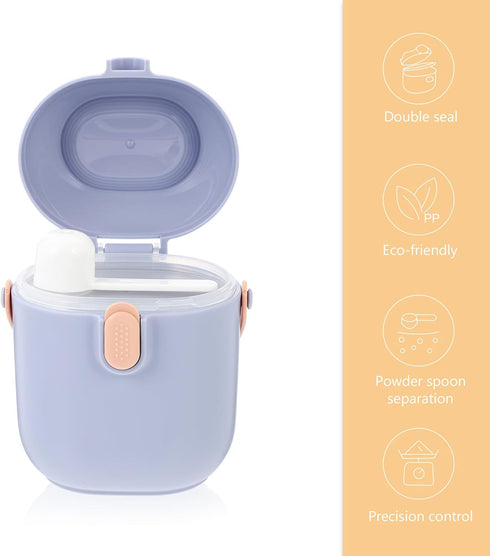 YARNOW Formula Case Portable Milk Powder Dispenser with Spoon Sealed Stackable Storage Box for Travel Material Design