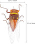 Toyvian 4Pcs Plastic Cicada Fake Model, Simulated Insect Toys for Joke Halloween Party Favors, Random Color