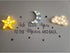 ZUOVAOV 3 Pack Star Moon Cloud Night Light - LED Decorative Lamp for Kids Room, Warm White Cordless Wall