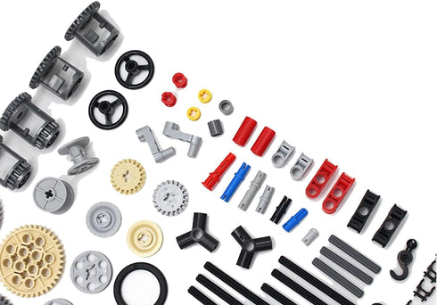 116PCS Gear and Axle Parts set Compatible with Lego Technic Parts, DIY Gears Chain Links Pins Axles Assortment Pack