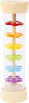 Wooden Rainbow Rainmaker Toy by Small Foot, Rhythm Instrument for Babies, Classic Educational Game