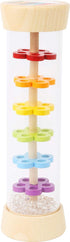 Wooden Rainbow Rainmaker Toy by Small Foot, Rhythm Instrument for Babies, Classic Educational Game