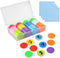 100 Pcs 1 Inch Dry Erase Tokens Game Tokens Set - Reusable Game Discs with Storage Box and 4 Wipes for Tabletop Games