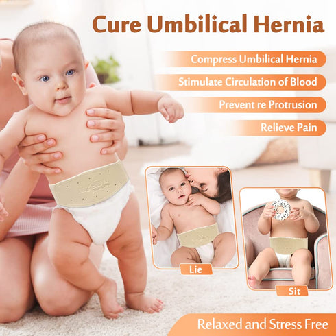 Umbilical Hernia Belt Baby Belly Button Band, Newborn Cover Infant Tummy Wrap, Adjustable Belly Band