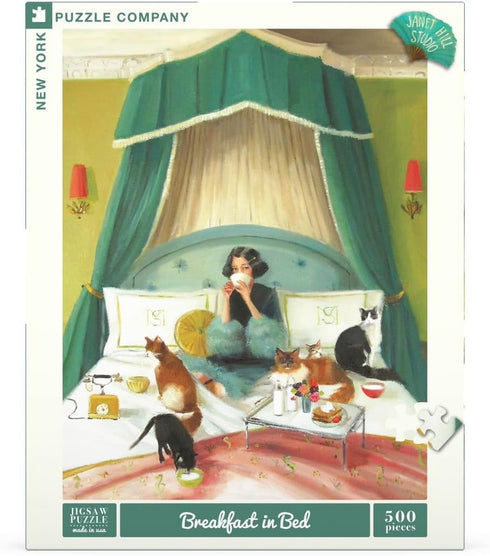 500 New York Puzzle Company - Janet Hill Breakfast in Bed - Piece Jigsaw Puzzle for Adults by Janet Hill