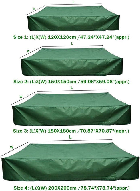 DGHAO Garden(120x120cm) Sandbox Cover Tool Sandpit Oxford Cloth Farm Shelter Canopy All-Purpose Protective Accessories