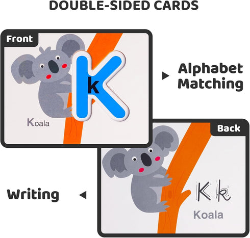 Counting 3+ (36 37 LiKee Alphabet Flash Cards Wooden Letter Puzzle ABC Sight Words Matching Games Board Preschool