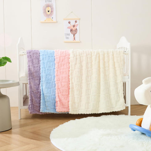 30x40 Cozy Belle Bow Baby Blanket Ultra Soft Fleece Bow Blanket for Gender Reveal, Baby & Pet Stroller Blanket
