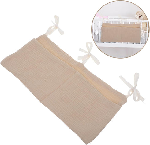 Hanging Pocket Organizer for Stroller: Cotton Fabric Storage Bag