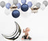 InBy 20pcs Silver Moon Balloon Party Decoration Kit, 36" Moon, 18" Star Foil Mylar, 12" Latex Balloons for Baby Shower