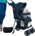 Side Sling Stroller Saddle Bag, Adjustable Prevent Slipping Waterproof Baby Stroller Organizer with Pocket for Travel