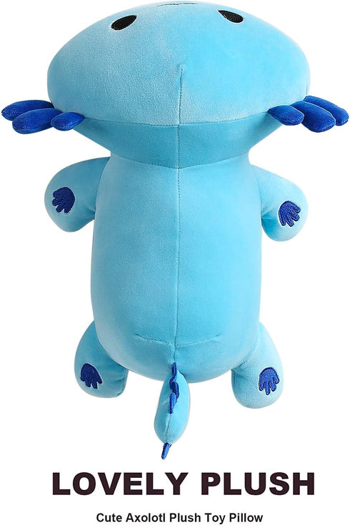 13") Onsoyours Cute Axolotl Plushie, Soft Stuffed Animal Salamander Plush Pillow, Kawaii Plush Toy for Kids (Blue
