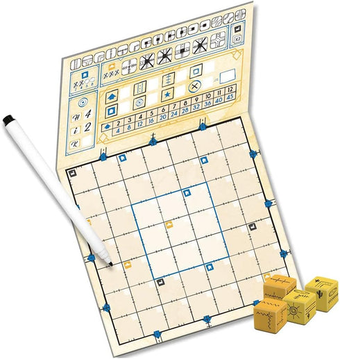 Railroad Ink Challenge: Shining Yellow Edition - Roll Dice and Draw Railways and Routes, Goal Cards to Expand Your Rail Map - Expansion Dice Included, Plays with 1-6 players, 20-30 mins, Ages 8 & Up