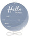 LZC LADYS GIFT Baby Announcement Sign, 6.7 Inch Hello World Newborn Sign, Thickness Upgrade Birth