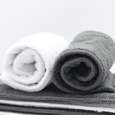 (10pcs-White&Grey Microfiber Inserts for Cloth Diapers Inserts)