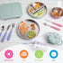 2 Pack Elk and Friends Stainless Steel Snack Cups | Removable Silicone Food Catcher and Travel Lid | Spill-Proof Snack