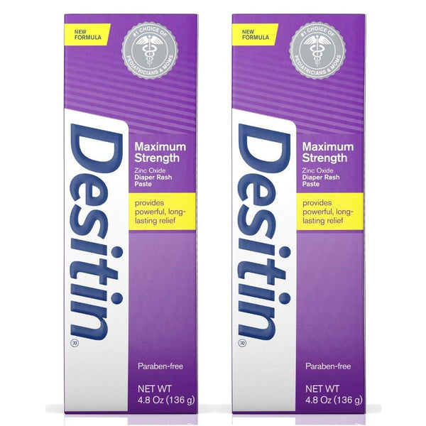 WSED Maximum Strength Baby Diaper Rash Cream, 40% Zinc Oxide for Rash Relief & Prevention, 2 Pack