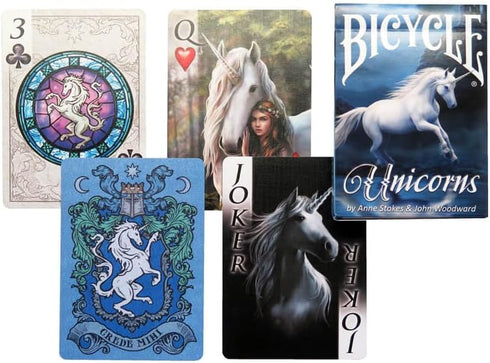 Anne Stokes Bicycle Playing Cards - Unicorns