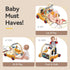 KidsMind 4 1 Tummy 0-6-12 in Baby Play Mat Activity Gym,Baby Kick and Play Piano Time Mat,Musical Learning Push Walker