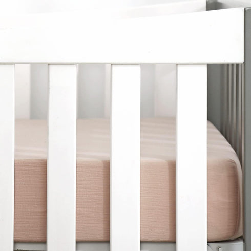 GRSSDER Soft Muslin Crib Sheet, 1 Pack, 100% Cotton for Boys and Girls, Fits Standard Crib Mattresses