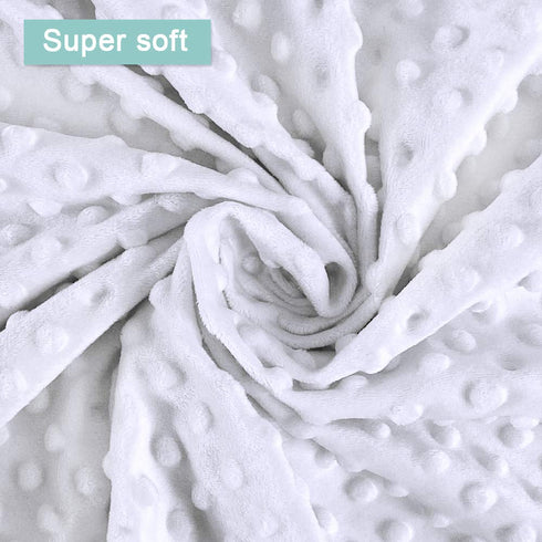 Soft Minky Dots Changing Pad Cover for Baby - White