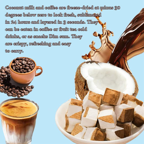 laweny (150g/5.29), Freeze dried coffee coconut milk chunks coffee coconut milk crisps, Crispy freeze-dried snacks