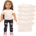 5 Pcs Doll T-Shirts for 18 Inch Dolls, Summer Outfit Doll Clothes, Short Sleeved Classical Tee - 5 Pcs White