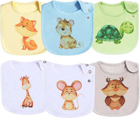 Maiwa Cotton Waterproof Baby Bibs for Girls Boys Unisex for Drooling Drooler