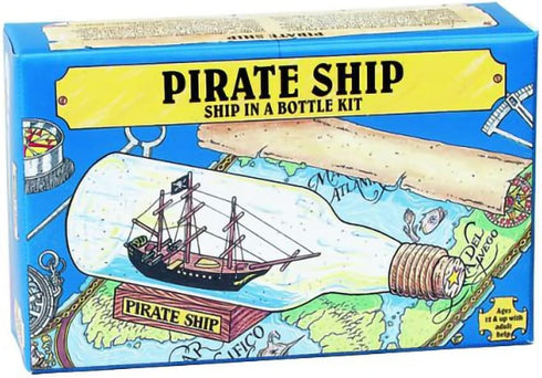 WOODKRAFTERS Pirate Ship in a Bottle Kit - Includes All Parts to Create
