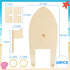 Amersumer 10 Pcs DIY Toy Wood Boat Craft Kits - Mini Wooden Sailboat Kits for School Projects, Make Your Own Sailboat