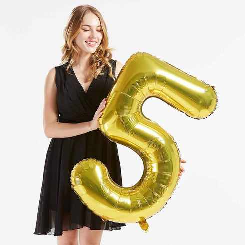 40inch Gold Foil 15 Helium Jumbo Digital Number Balloons, 15th Birthday Decoration for Girls or Boys, Sweet 15 Birthday