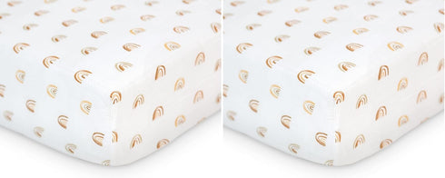 Lulujo Muslin Crib Sheets - Fitted Crib Mattress Sheets for Boys and