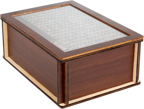 10000 Dollar Cash Target & Numbers Wooden Money Savings Box, Perfect Cash Saver & Gift for Friends (Dark Brown)