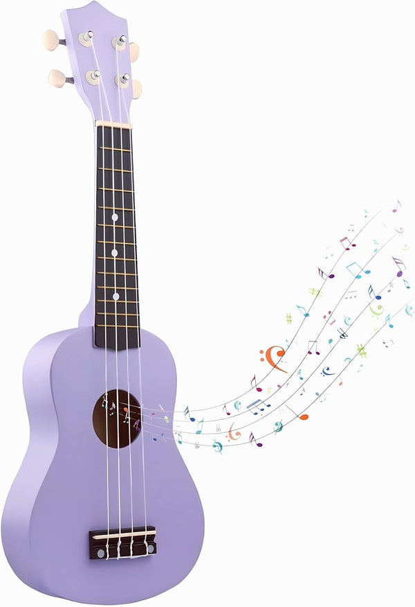 Jakeloo Kids Guitar Acoustic, 21 Inch Carbon Fibre Ukulele for Toddlers, Ideal Musical Toy for 3-9 Year Olds (Purple)