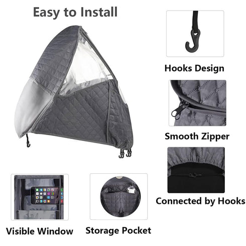 XGOPTS Baby Stroller Cold Weather Shield Winter Universal Windproof Stroller Rain Cover Protection Travel Baby Pram