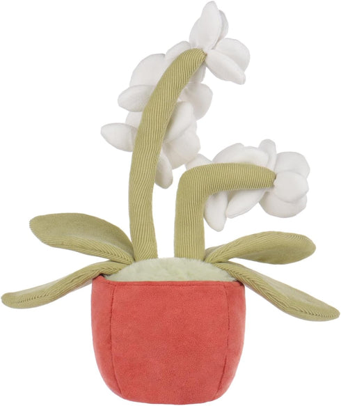 Apricot Lamb Potted Flower Plush Butterfly Orchid Plant, Soft Cute Plushies Toys for Baby Girl and Boy