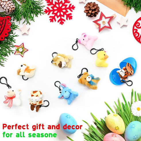 24PCS Mini Animal Plush Toys Party Favors - Small Mini Plush Stuffed Animals for Kids Birthday