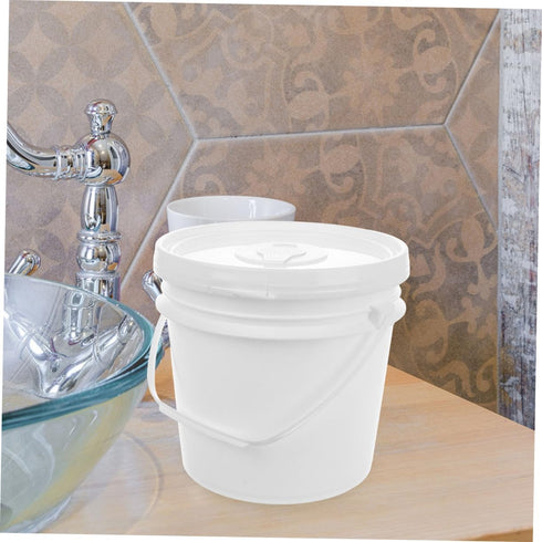 Zerodeko Refillable Wipes Dispenser Bucket Flushable Adult Bathroom Wipes Holder Handles Bucket for Car Tissue Box