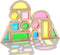 WOODENFUN Wood Building Blocks Set for Kids,Rainbow Stacker Stacking Game Construction Toys