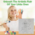 11 8 4+ Misco Toys Canvas Paint Party Kits, Piece Art kit Pre-Drawn Outline Canvas for Paint and Sip Colors and Brush