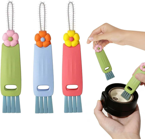 IJPDDRXYN 3 in 1 Rotatable Cup Lid Gap Cleaning Brush Set, for Baby
