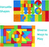 2-4, 94PCS 18+ Soft Building Blocks for Toddlers Foam Stacking Blocks, Bath Toys for Kids, Preschool Learning STEM Toys