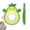 MISSLILI Teething Toy for Babies, Silicone Avocado Shape with Rattle Teether for