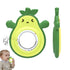 MISSLILI Teething Toy for Babies, Silicone Avocado Shape with Rattle Teether for