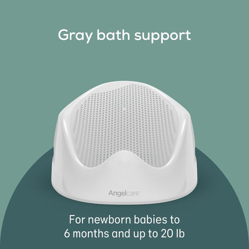 Angelcare Baby Bath Support (Grey) | Ideal for Babies Less than 6 Months Old