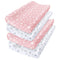 Changing Pad Cover for Girls 4 Pack, Lovely Print Soft Unisex Diaper