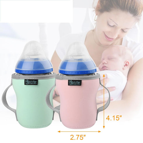 Beautyflier 9oz 3.8mm Glass Baby Bottle Sleeve Covers for Nature Baby Bottles with Dual Handle, Thicken Heat and Cold