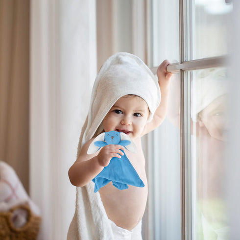 Set Baby Towels with Hood Newborn Gift - Gentle & Soft Baby Bath Towels Hooded w/Washcloths, Mittens, Brush, & Ultra